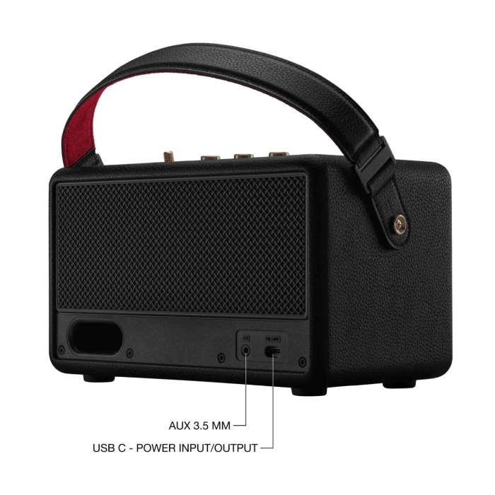 Marshall Kilburn III, Wireless Stereo Speaker- Black-Brass 