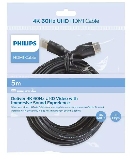 Philips HDMI 2.0 Cable 5m Black -SWV5551/40