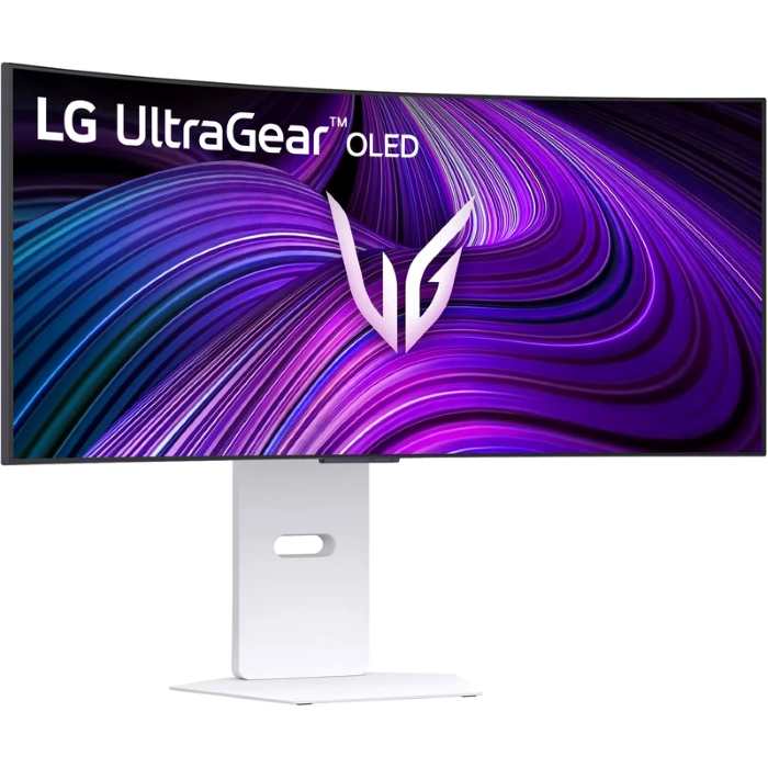 LG UltraGear 34inch WQHD 3440X1440 Curved SMART OLED Gaming Monitor, 240Hz, Anti-glare, 0.03ms, HDMI, DisplayPort, USB-C, G-SYNC Compatible, Smart TV OS, White - 34GX90SA-WAM