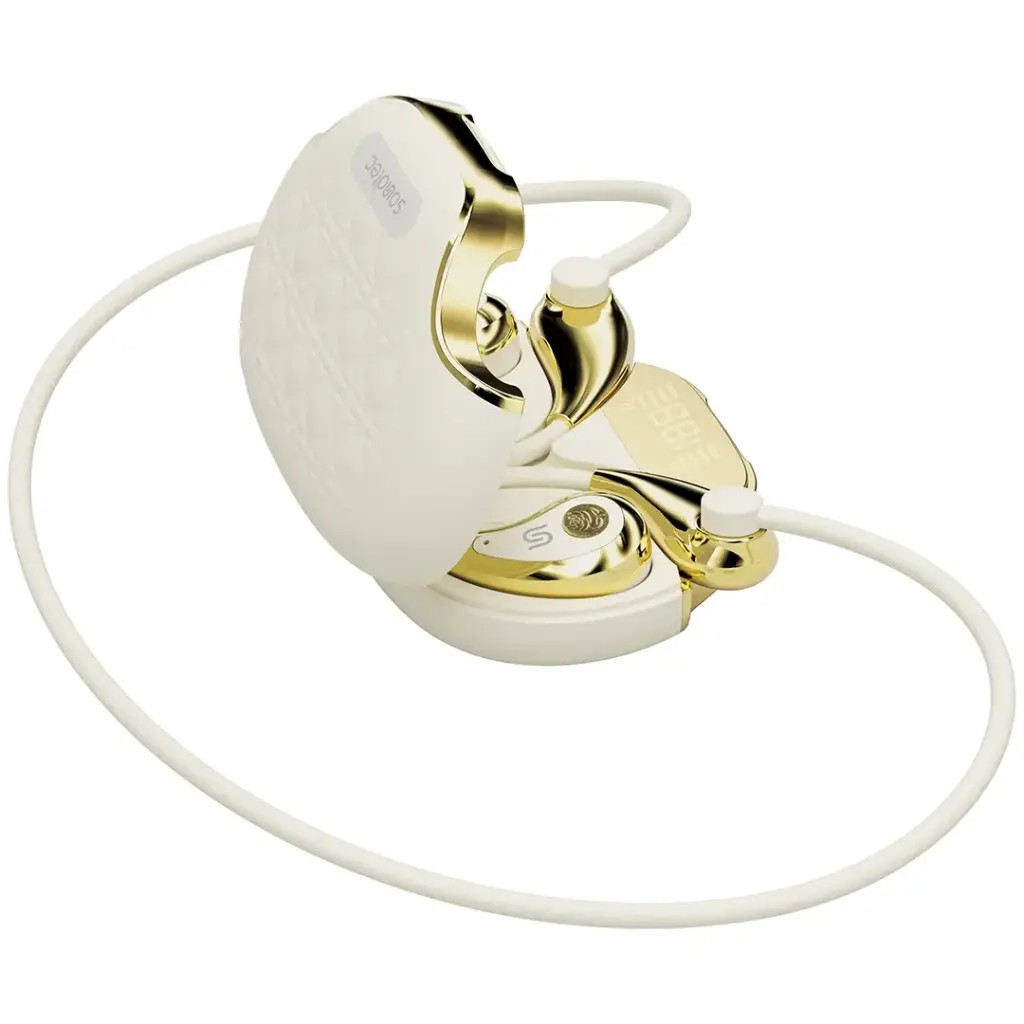 Porodo Soundtec Bella, Open-Ear Wireless Earbuds- Creamy White