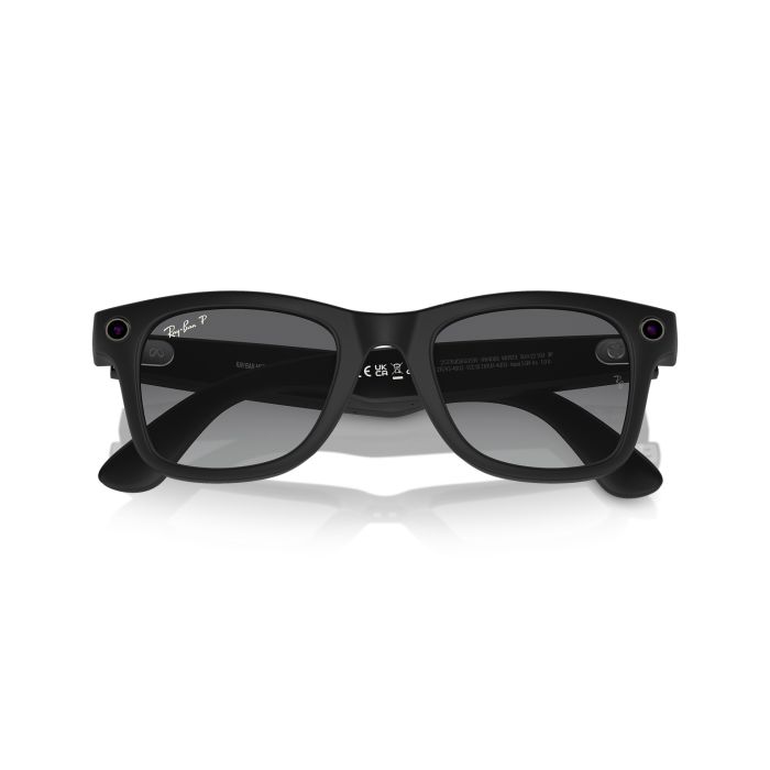 Ray-Ban Meta Gen 1 Wayfarer, F Matte Black/ LPolar Gradient Graphite Glasses, 53, RW4008 