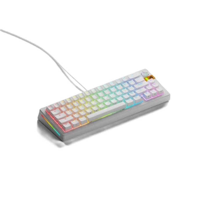 Glorious GMMK 3 HE 75% Prebuilt Gaming Keyboard White - Arabic