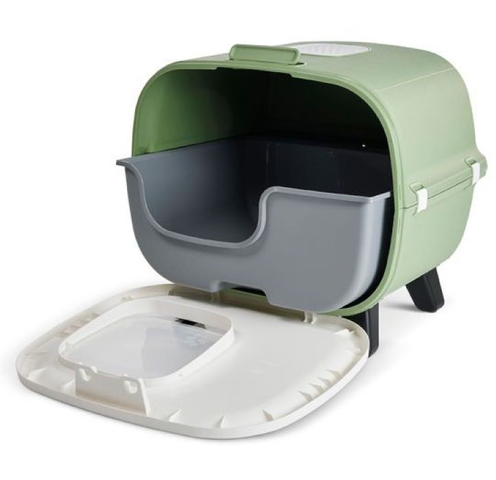 Savic Mira De Lux Toilet Home Cat Litter Box - Botanical Green