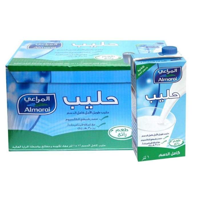 Almarai Long Life Full Fat Milk 1L Pack Of 12