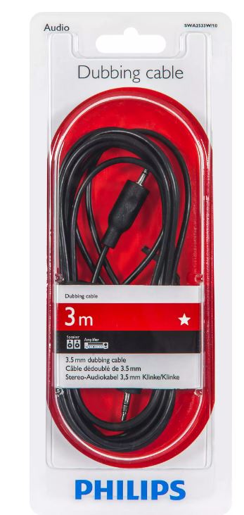 Philips Stereo Dubbing Cable 3m Black -SWA2533W/10