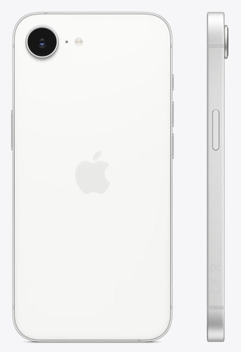 Apple iPhone 16e, 256GB, 8GB, 6.1 Inch, White (One Esim & One Physical Sim, Apple Warranty)