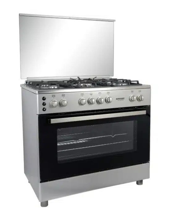 Sonashi Full Safety 90X60 Free Standing Stainless Steel Gas Oven - SGO-9060FFD