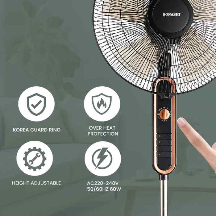 Sonashi 16 Inch Stand Fan - SF-8025S