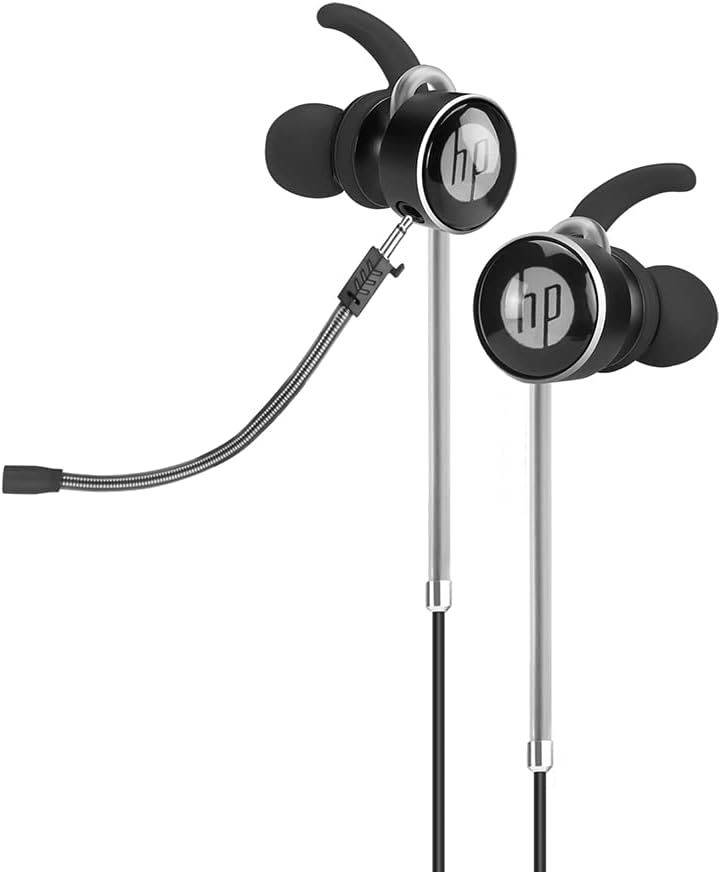 Hp Wired Black Headphone With Online Voice Control - DHE-7004