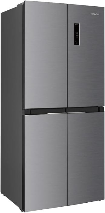 Hitachi 610L Gross, Net 466L, Bottom Freezer, 4 Door Refrigerator, Touch Screen Control, Energy Saving Mode, French Door Fridge, HR4N7522DSXAE