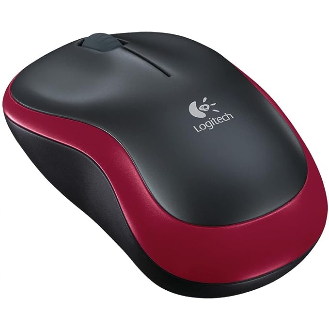 Logitech Wireless Mouse M185 - Grey, Blue, Red