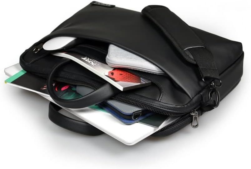 Port Designs Zurich Top Loading Padded Case Shoulder Bag for 14-15.6-Inch Laptops, Black - 110301