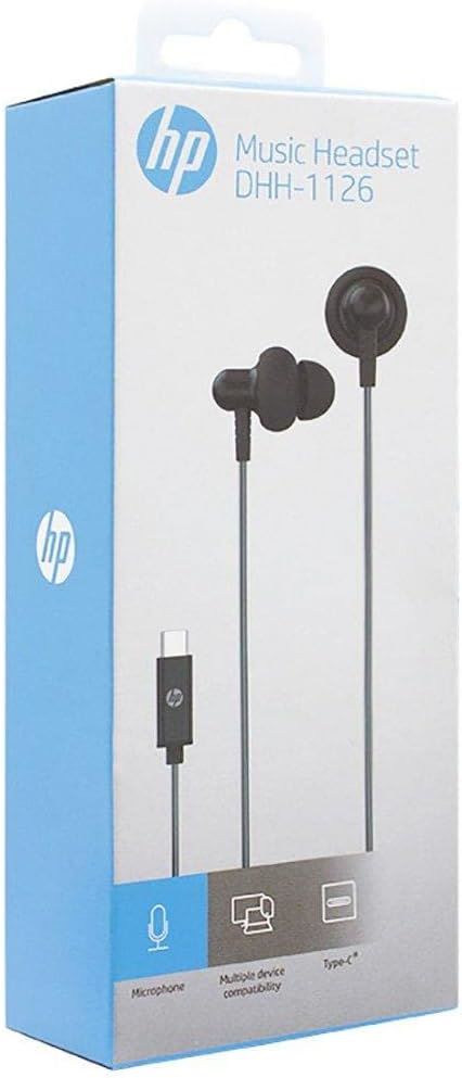HP Wired Type C Headphone Black -DHH-1126