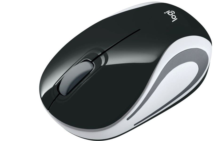 Logitech M187 USB Wireless Optical Mini Mouse- Black
