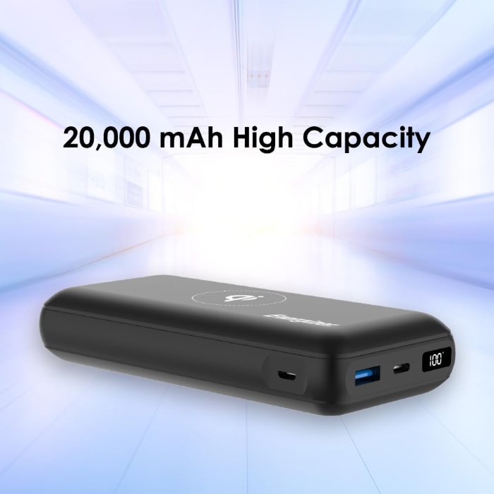 Energizer 20000 mAh Wireless Power Delivery Power Bank - Black