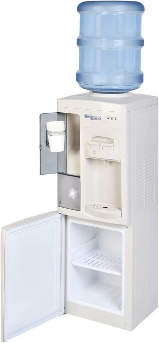 Super General Hot and Cold Water Dispenser, Water-Cooler with Cooling Cabinet and Cup-Holder, Instant-Hot-Water, 2 Taps - SGL1191