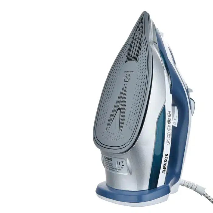 Sonashi Steam Iron With Ceramic Soleplate -3000w Blue-Silver - SI-5082C