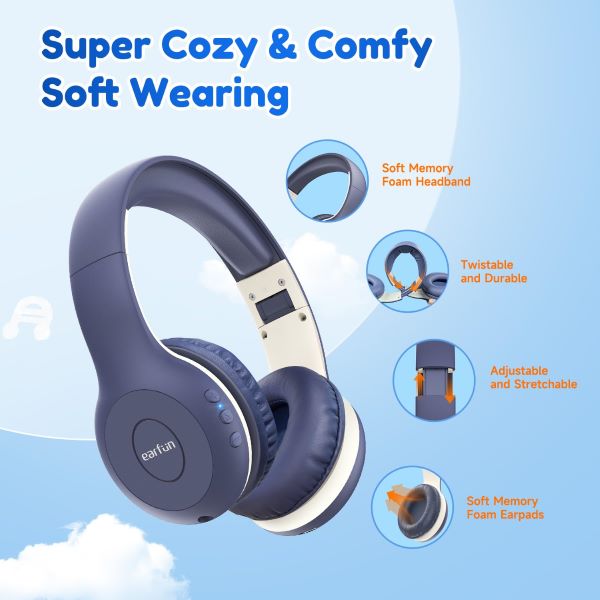 Earfun K2 Wireless headphones Blue - K2L