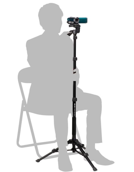 Slik Monopod and Simple Tripod, Stand Pod GX-N, 4-Level Lever Lock, 3-Way Head Head - STAPOD7