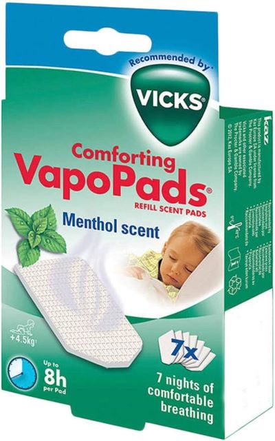 Vicks Vapo Pads For Easy Breathing, Suitable During Cough & Cold - Menthol - VH7