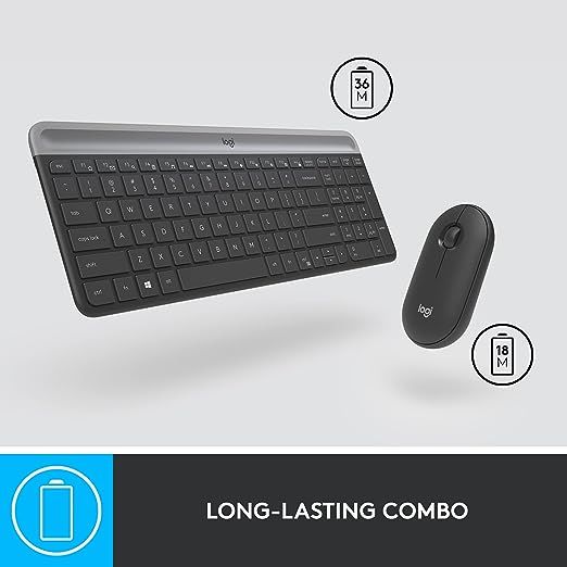 Logitech MK470 Slim Wireless Keyboard and Mouse Combo Graphite