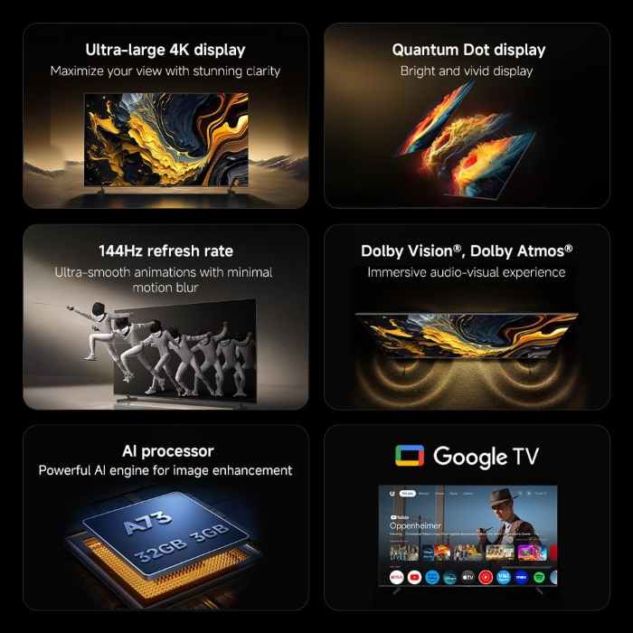 Xiaomi TV Max 100inch Ultra-large 4K QD Display, 2025