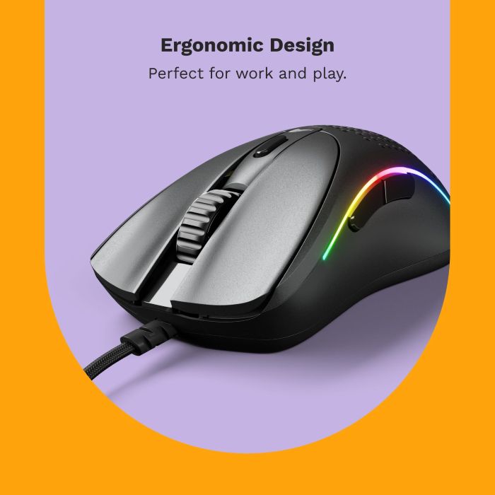 Glorious Model D 2 Wired Ergonomic Gaming Mouse - Matte Black