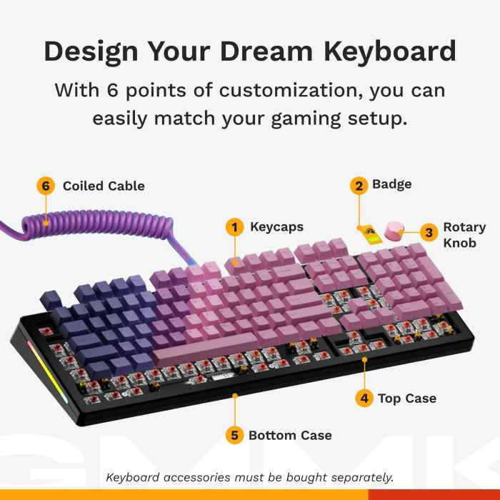 Glorious GMMK 3 100% Prebuilt Mechanical Wired Gaming Keyboard - Black