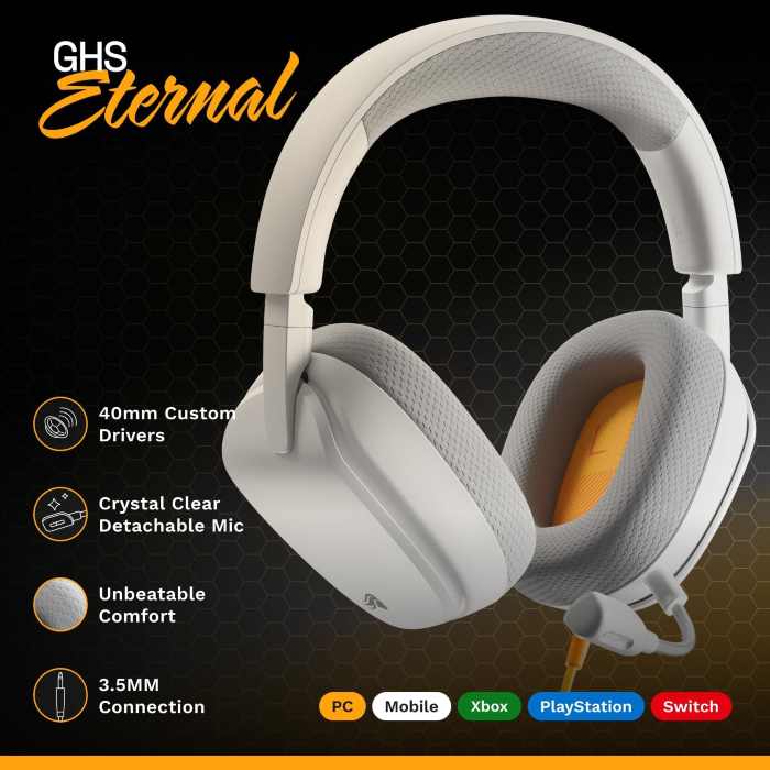 Glorious GHS Eternal Stereo Gaming Headset - White