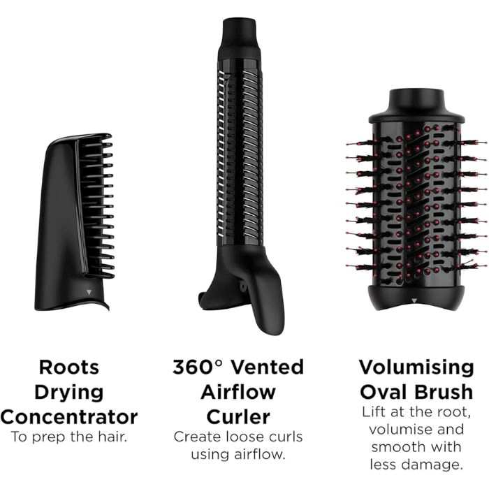 Revlon One Step Blow Dry Multi Styler, Root-Drying Concentrator, 360 Vented Airflow Curler, Unique Oval Shape Brush, One-Step Technology, Variety Of Hair Styles - RVDR 5333 
