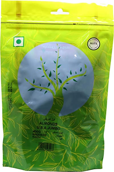 Natures Choice Almonds U.S.A Jumbo, 400 gm, Pack Of 24 (UAE Delivery Only)