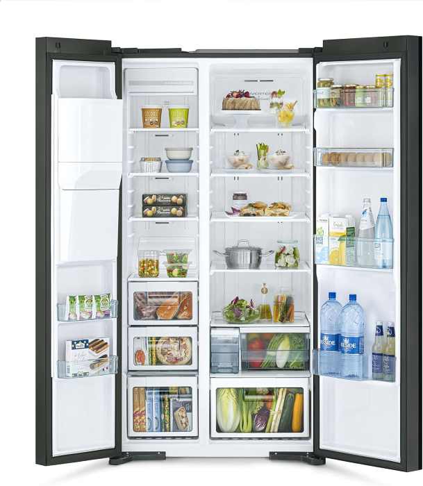 Hitachi 700L Gross, Side by Side 2 Door Refrigerator Silver - RSX700GPUK04GS