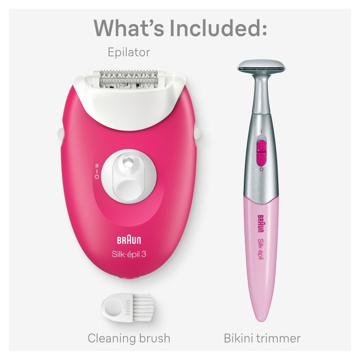 Braun Silk-Epil 3, Easy Hair Removal Device, Wet & Dry Epilator - SE 3202