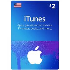 $2 USA Apple iTunes Gift Card (Instant E-mail Delivery)