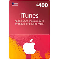$400 USA Apple iTunes Gift Card (Instant E-mail Delivery)