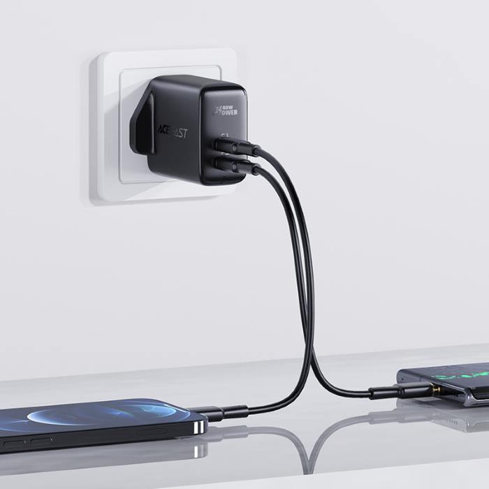 Acefast  Fast Charge Wall Charger A12 PD40W (2xUSB-C) UK- White