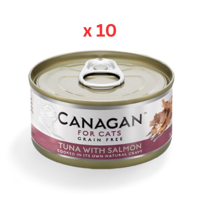 Canagan Tuna with Salmon Wet Cat Food 75g Tin (Pack Of 10)