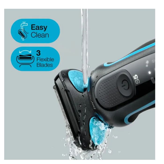 Braun Series 5 Wet & Dry, Easy to Shave, Easy to Handle Shaver, Mint - Shaver 51-M1000s