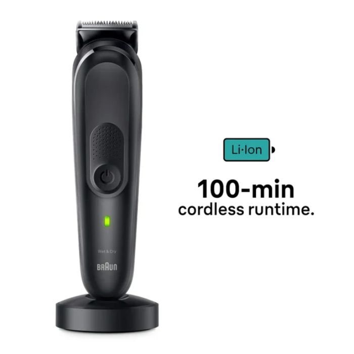 Braun All-in-One Style Kit Series 7, 10-in-1 Curated Kit For Head-to-Toe Styling, AutoSense Technology, Multi Grooming Kit With Metal Blade, 100min Runtime, 100% Waterproof, Pouch, Grey - MGK 7420