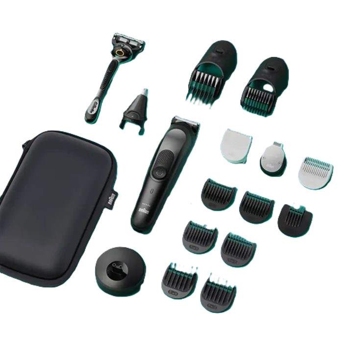 Braun All-in-One Style Kit Series 7, 17-in-1 Style Kit for Head-to-Toe Grooming, AutoSense Technology, Multi Grooming Kit, ProBlade, 100min Runtime, Organizer, 100% Waterproof, Black - MGK 7490