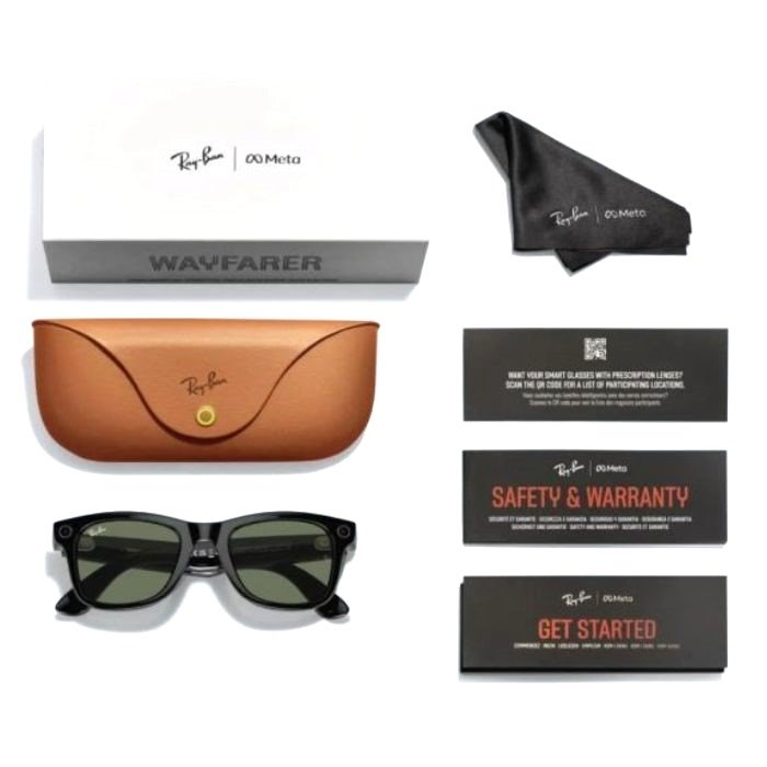 Ray-Ban Meta Gen 2 Wayfarer Shiny Black L G15 Green RW4012