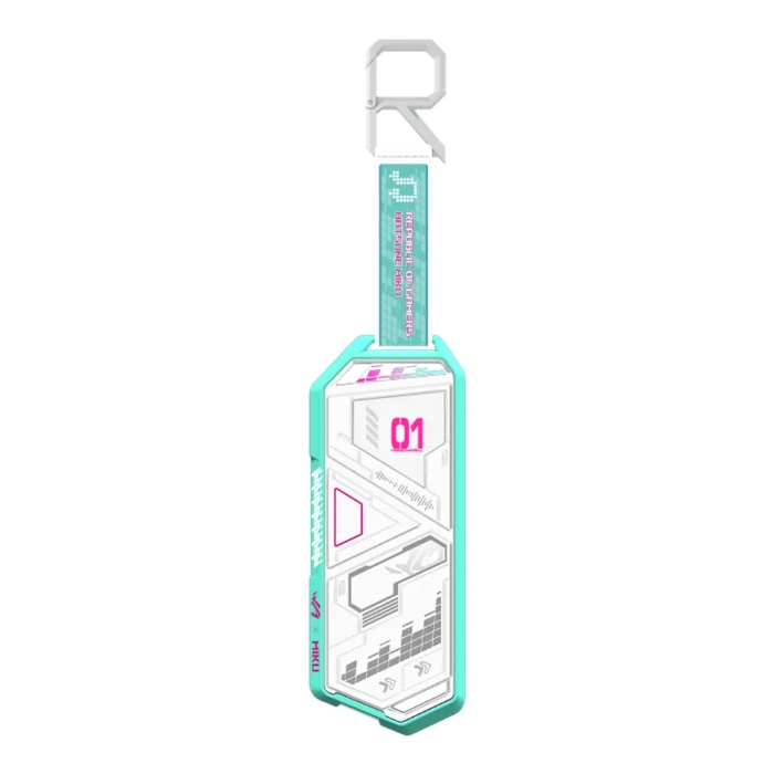 Asus ROG Strix Arion Hatsune Miku Edition SSD Enclosure, White, Hatsune Miku's Signature, 90DD02H1-M09010