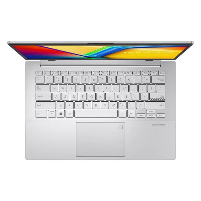 Asus Vivobook 14 Laptop, 14inch FHD Display, AMD Ryzen 3 30 Processor, 8GB RAM, 512GB SSD, Windows 11 Home, Cool Silver, Backlit English & Arabic Keyboard, 1 Year Warranty