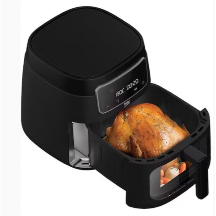 Beko ExpertFry Hot Air Fryer XXL FRL 3374B 7.6 Litre With Window, 1750W, Touch Control Display, 9 Preset Programs Including Defrost, French Fries, Chicken, Grill, Skewer, Bake, Dehydrate, Roast