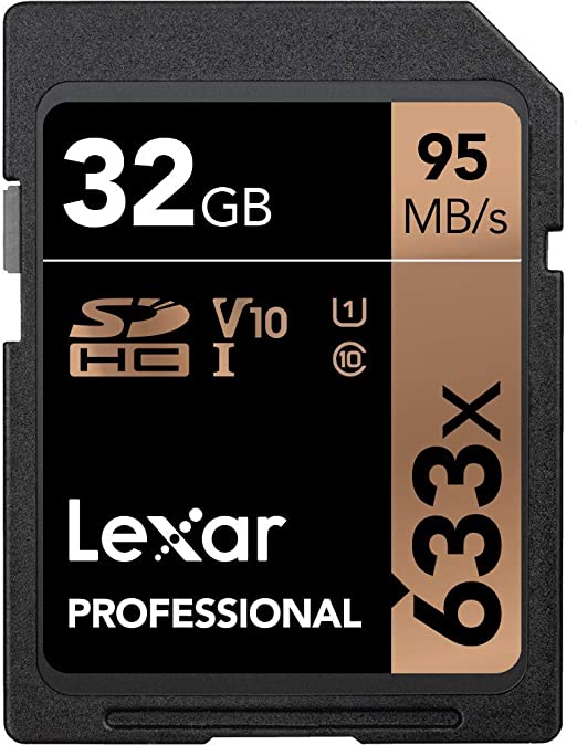 Lexar 32GB Professional SD Memory Card For Cameras 633X SD Card, B012PL80US