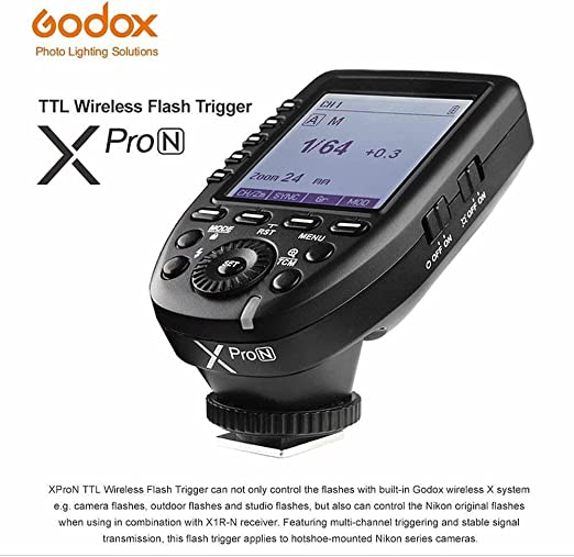 Godox TTL Pro Trigger For Nikon i-TTL - XPRON, Black B07P8QQMN1