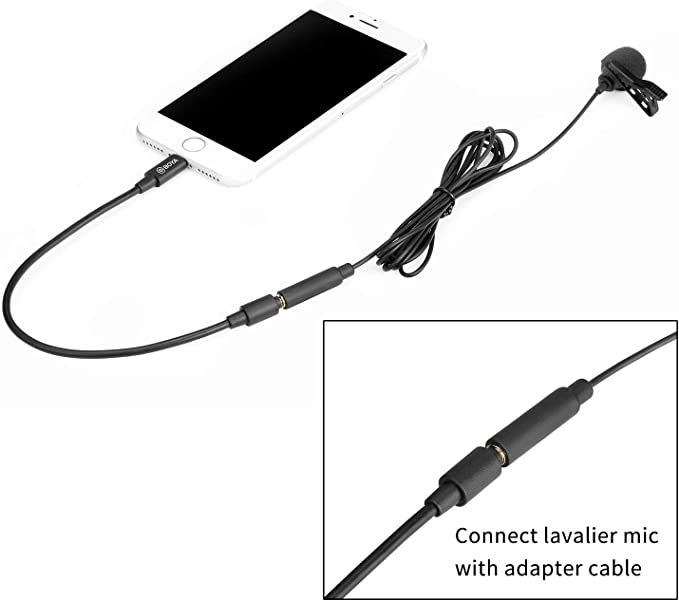 Boya New By-M2 Clip-On Lavalier Lightning Microphone For Ios Tablet Iphone 8 10 11 X Iphone 12 Pro Vlog Broadcast Podcast Interview Recording, B07X9ZRTBV