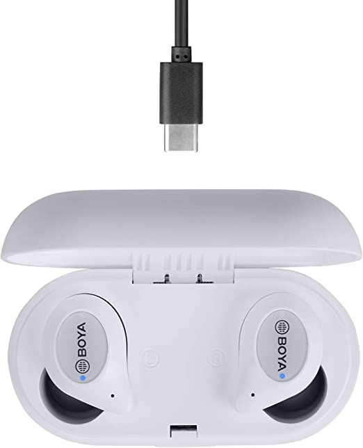 Boya True Wireless in-Ear Earbuds (White), B087XPD4FX