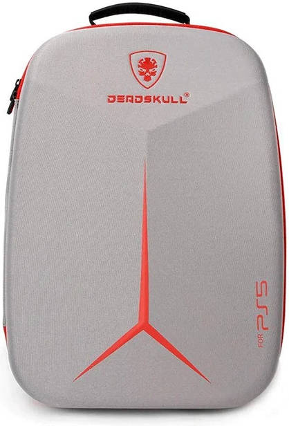 DeadSkull PS5 Carrying Backpack, Polyester & EPE Material, Canvas Shell, Dacron Lining, Shockproof, Dustproof, Gray,Blue, Purple, Black