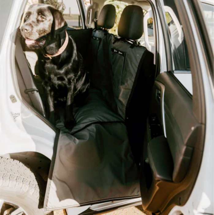 Huntlea Delux Car Back Seat Cover for Dogs - Grey